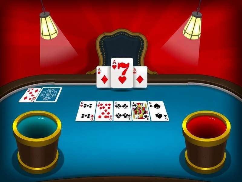 Professional Gin Rummy player analyzing cards on a digital tablet