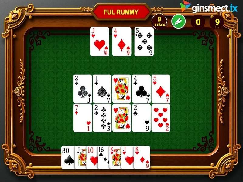 Gin Rummy Online Full Screen game interface showing cards and immersive full-screen mode for Indian players
