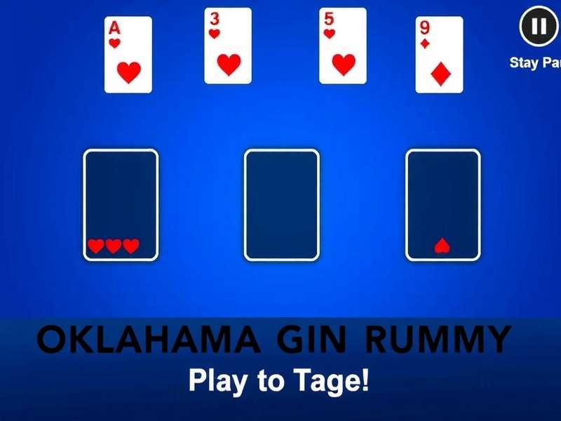 Oklahoma Gin Rummy free games guide for Indian players - card table setup with cards and chips