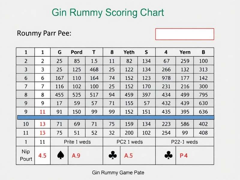 Gin Rummy Scoring Chart – Deadwood, Big Gin, Undercut and Box Bonus explained for Indian players